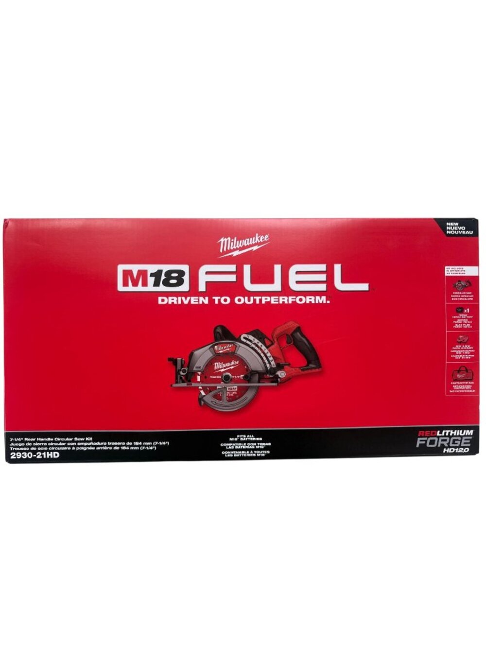 Milwaukee 2930-21HD M18 FUEL 7-1/4" Rear Handle Circular Saw Kit